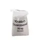 BWT-Sack mit Quarzsand, transparent, 25 kg, enthält kristalline Körner. Verwendung als Filtermaterial in verschiedenen Anwendungen. Dem Sack sind keine spezifischen Maße zu entnehmen.